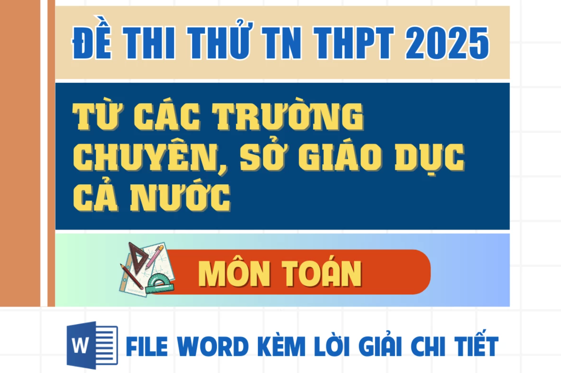 Đề thi thử tốt nghiệp THPT 2025 môn Toán của Sở Giáo Dục Long An